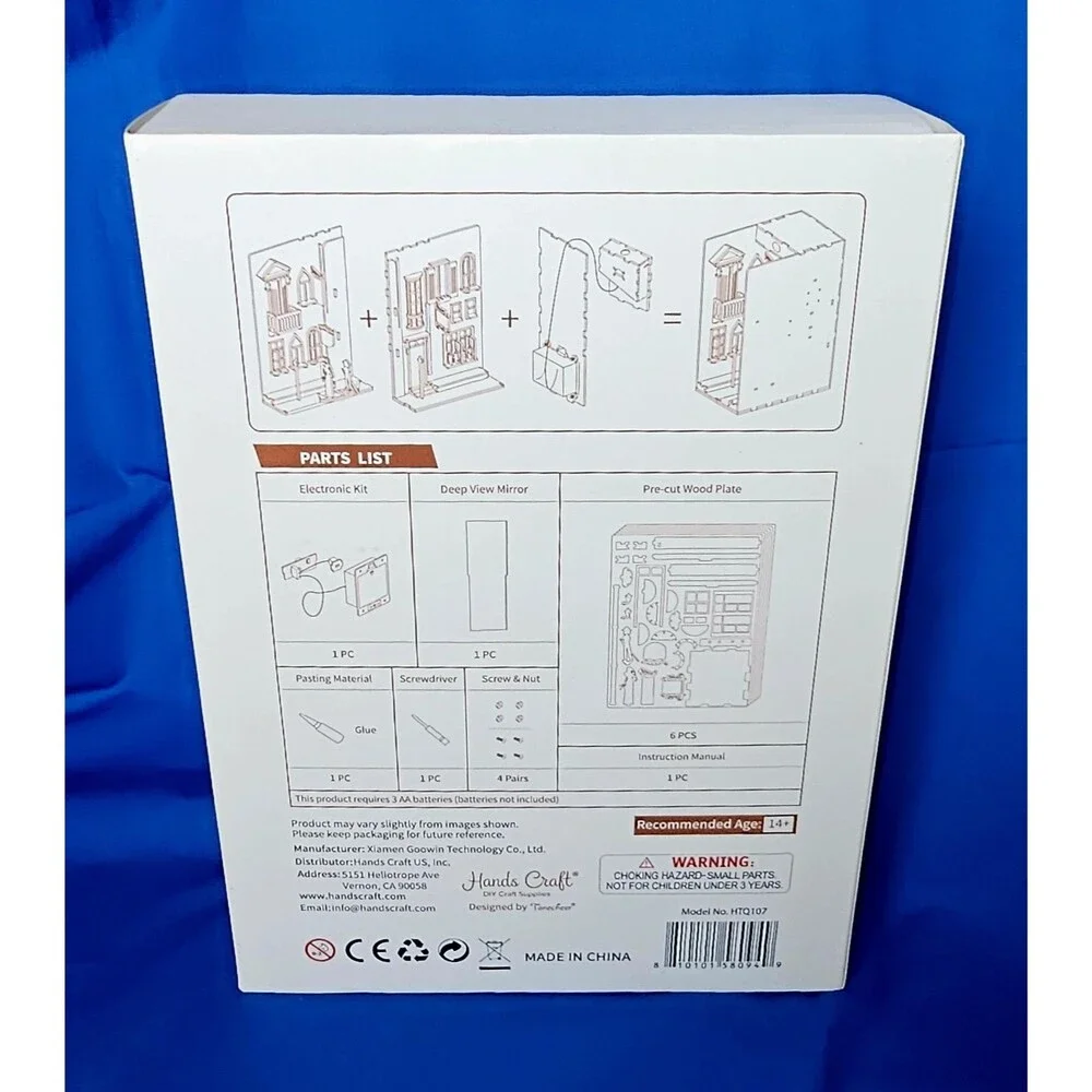 Travel In Venice Italy 3D Puzzle LED Light Book Nook Kit Tonecheer Hands Craft